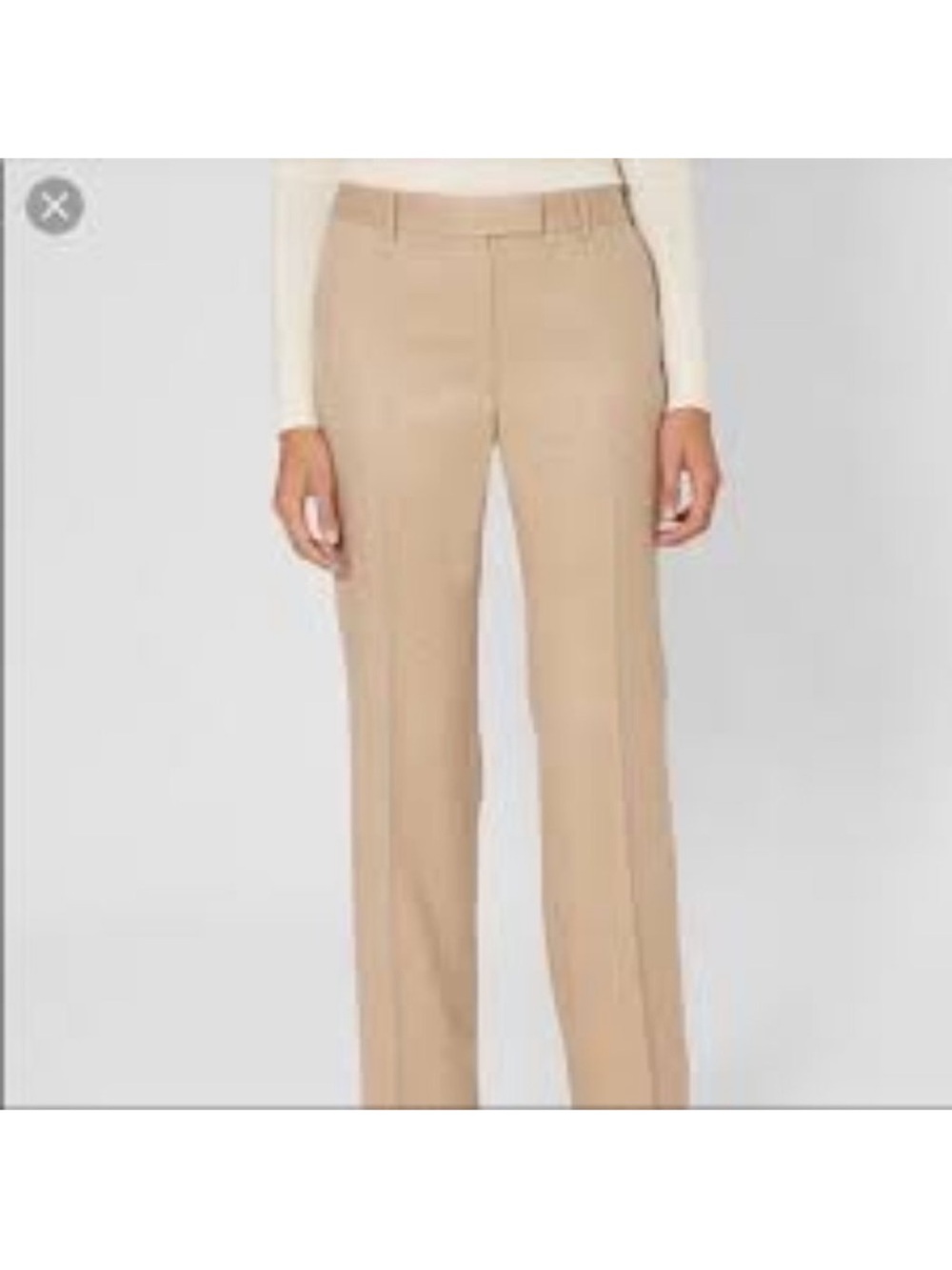 Ann Taylor Tan Straight-Leg Dress Trousers